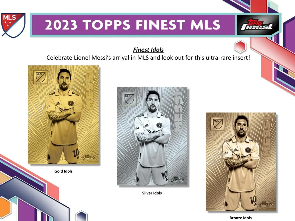 2023 Topps MLS Major League Soccer Finest Soccer Hobby Box 2 Mini-Boxes per Box, 6 Packs per Mini-Box, 5 Cards per Pack