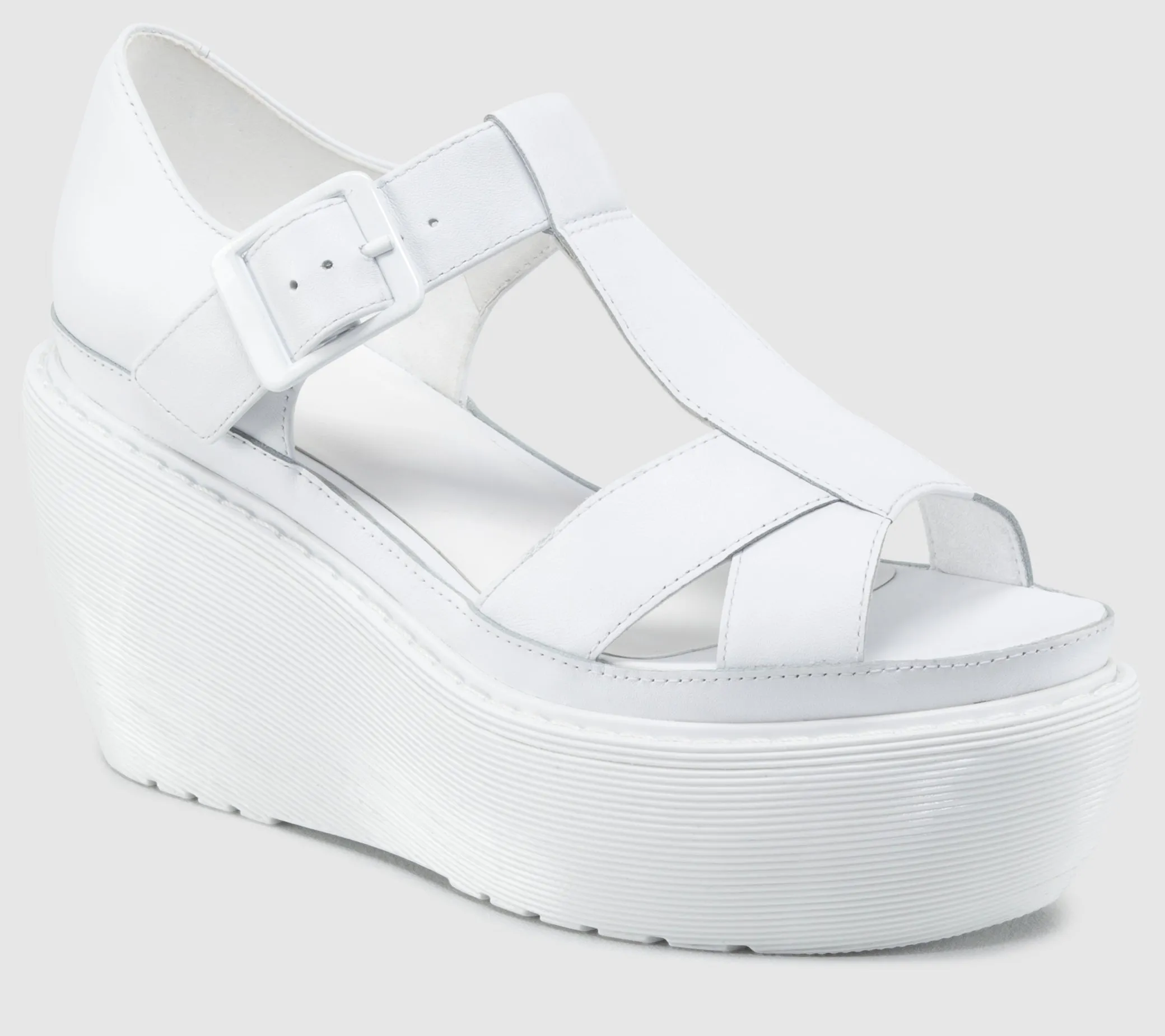 ADAYA WHITE SOFTY T PLATFORM SANDAL