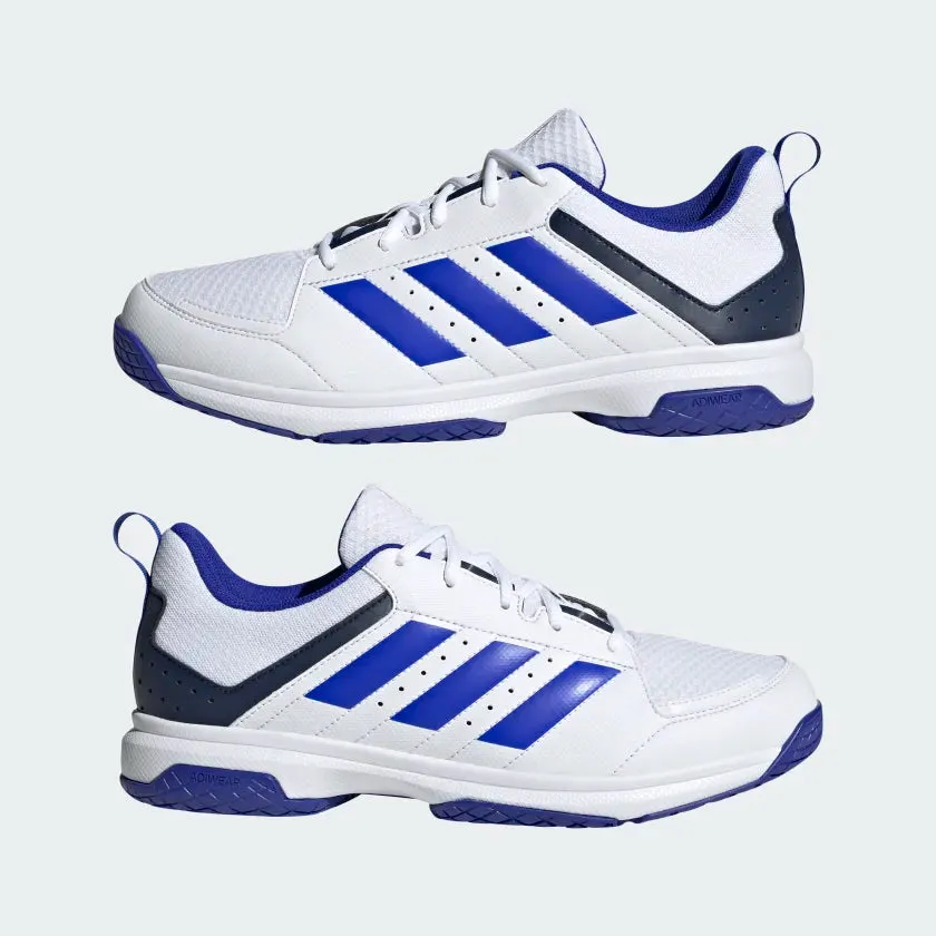 Adidas Ligra 7 Badminton Shoes - Cloud White/Lucid Blue/Team Navy Blue 2