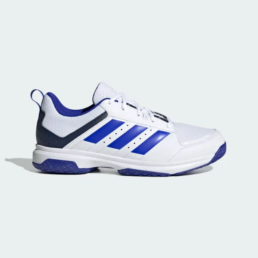 Adidas Ligra 7 Badminton Shoes - Cloud White/Lucid Blue/Team Navy Blue 2