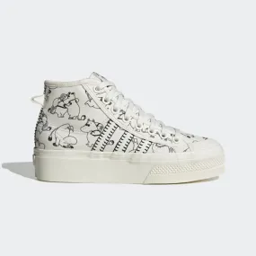 ADIDAS NIZZA X MOOMIN PLATFORM MID SHOES