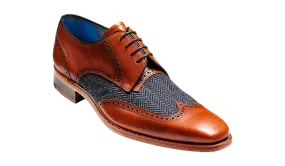 Barker Jackson two-tone Derby - Cedar Calf / Blue Tweed