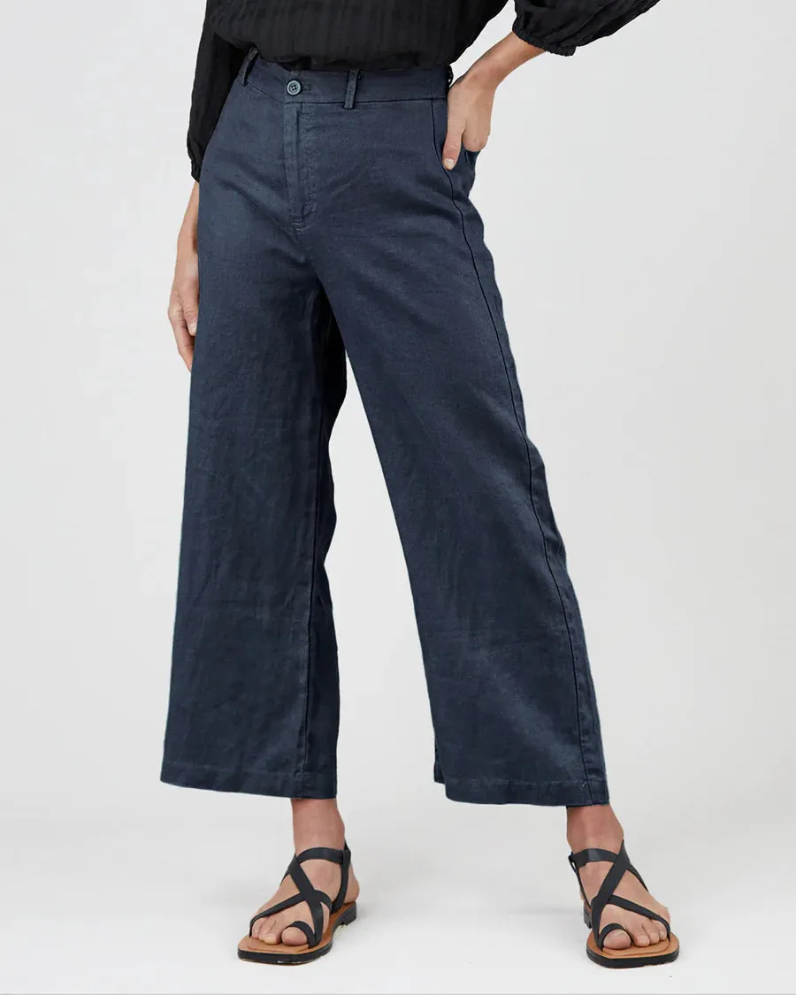 Barossa Linen Pant (Navy)