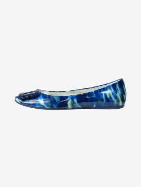 Blue printed flat shoes - size EU 36.5