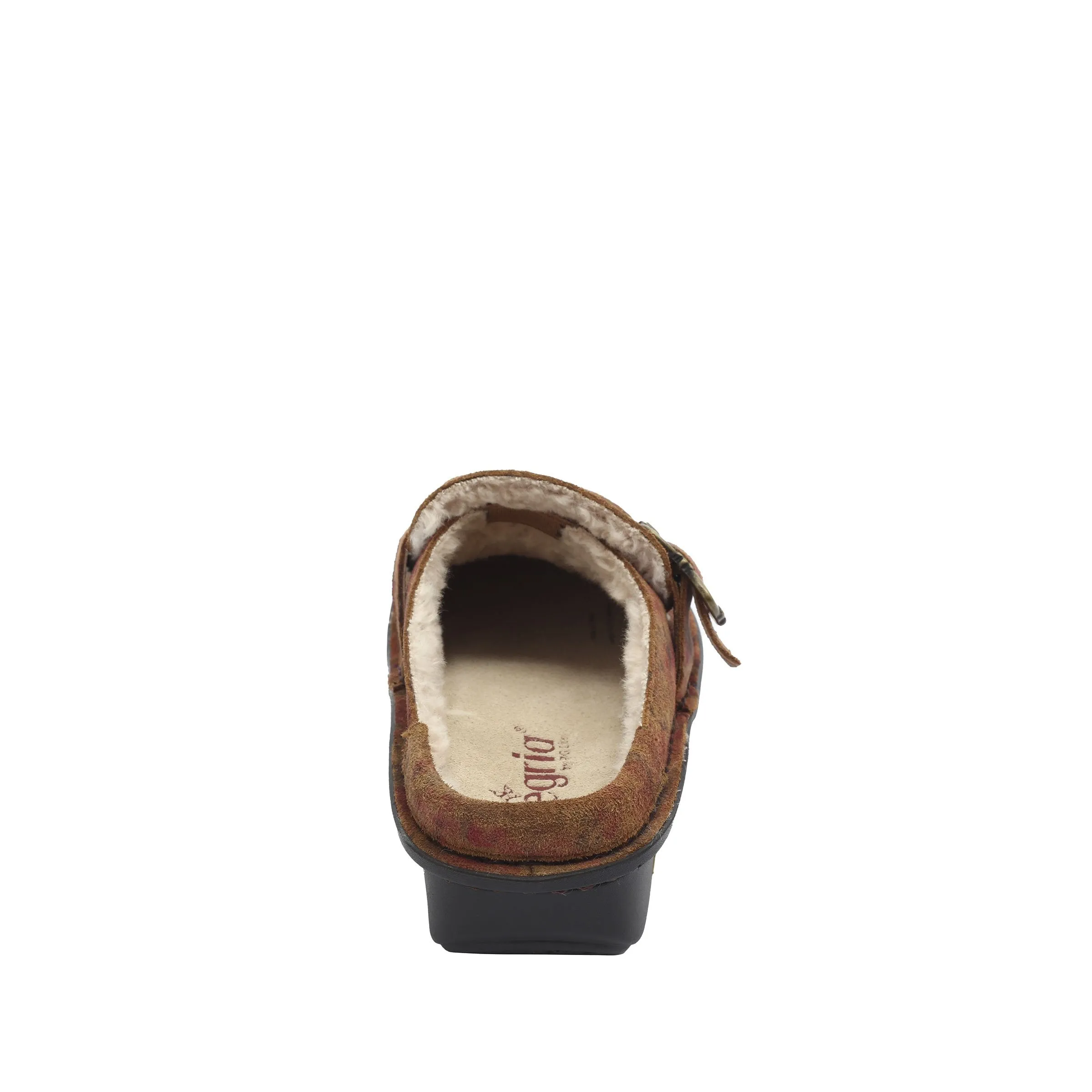 Brigid Cognac & Roses Clog