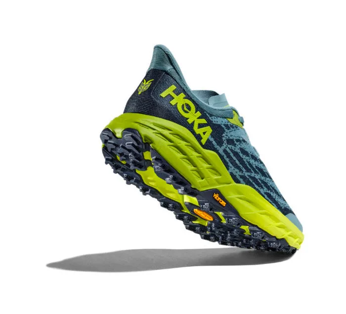 HOKA Men's Speedgoat 5 Wide Stone Blue/Dark Citron