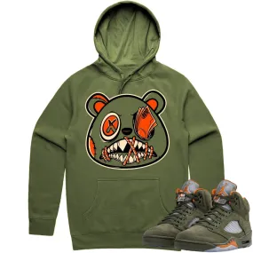 Jordan Retro 5 Olive 5s Hoodie to Match - CELADON MONEY TALKS BAWS