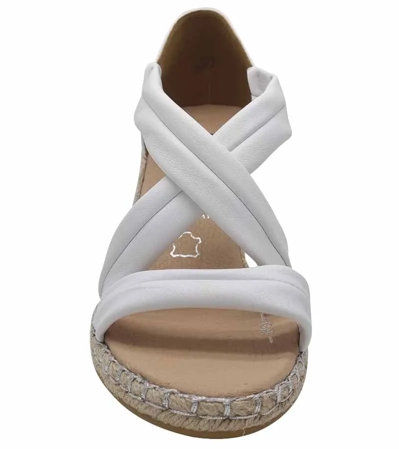 Kate Appleby Womens Wedge White Crossover Straps Summer Sandals - Dalbeattie