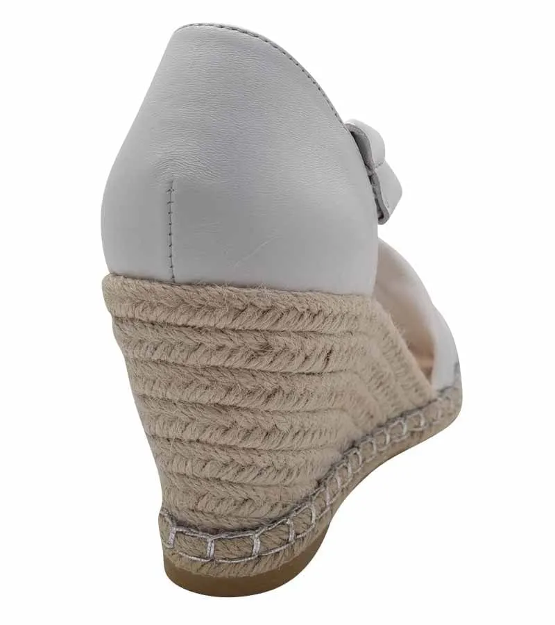 Kate Appleby Womens Wedge White Crossover Straps Summer Sandals - Dalbeattie