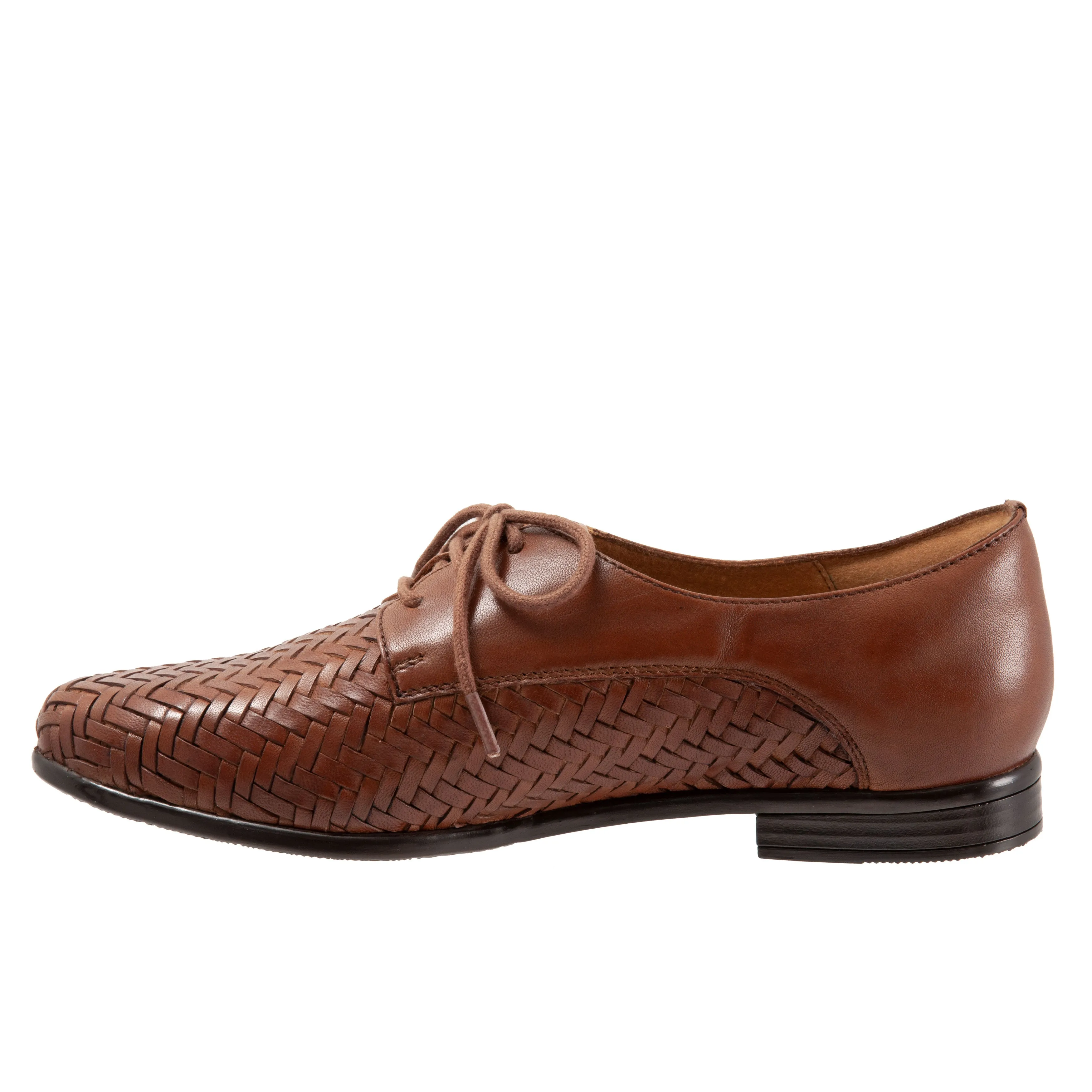 Lizzie Herringbone Brown Lace up Shoes