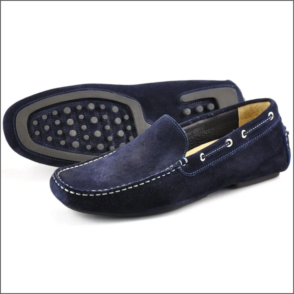 Loake Donington Navy Suede Driving Shoe Size 44*