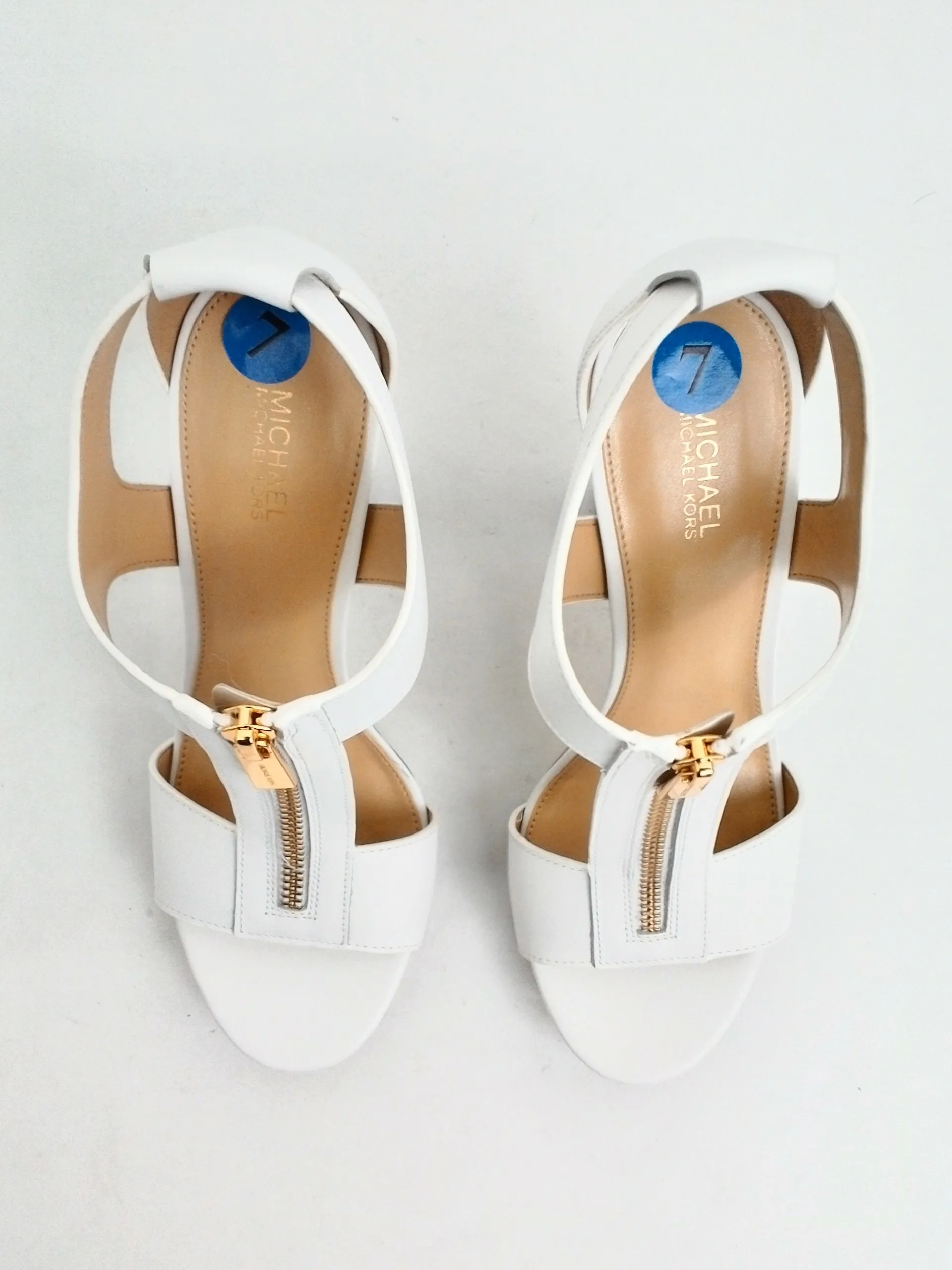 Michael Kors Women's White Leather Size 7 M