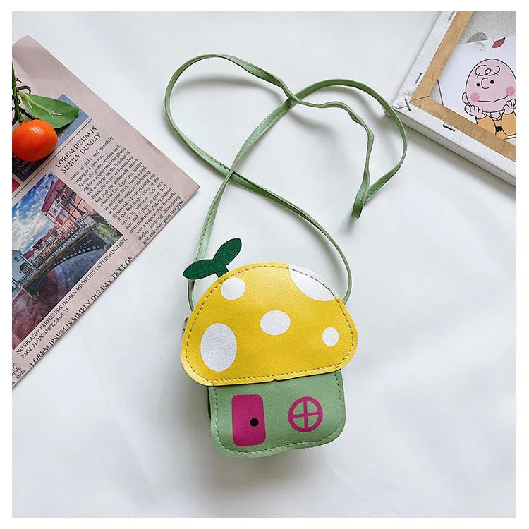 Mushroom House Coin Purse Shoulder Kindergarten Cartoon Bag Baby Wholesale Accessories