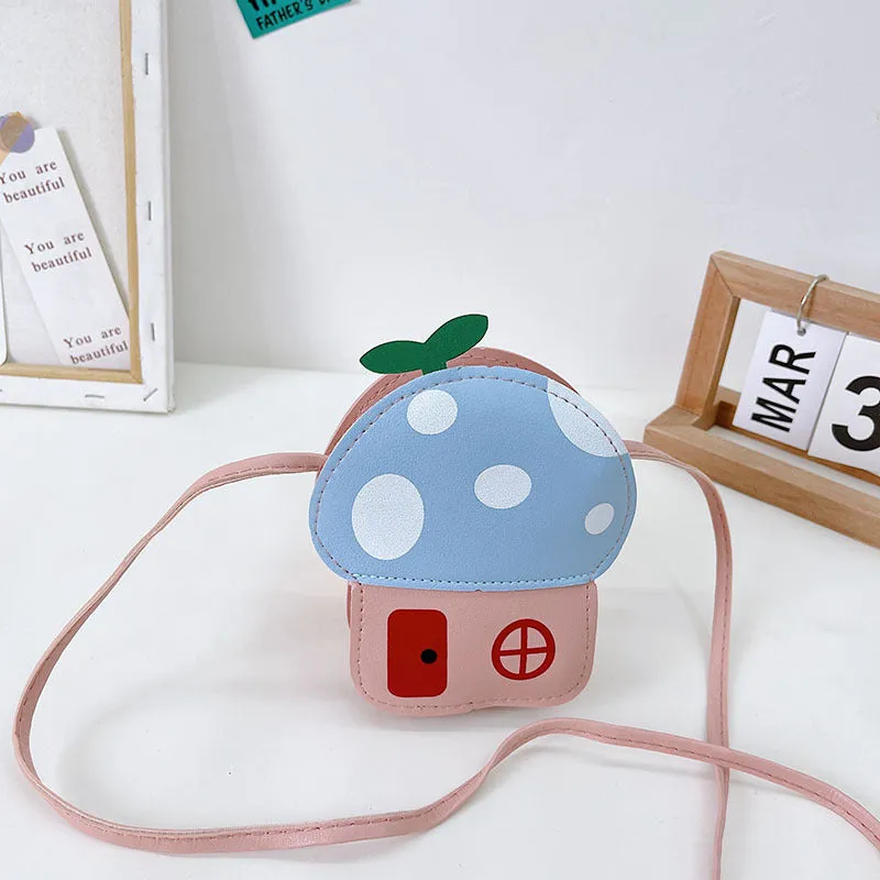 Mushroom House Coin Purse Shoulder Kindergarten Cartoon Bag Baby Wholesale Accessories