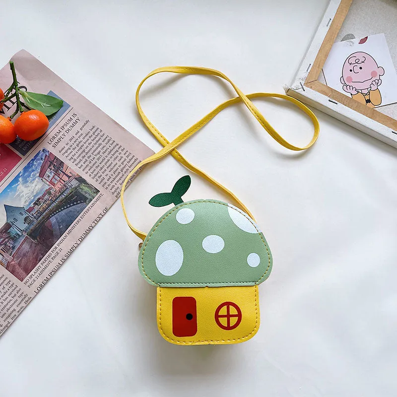 Mushroom House Coin Purse Shoulder Kindergarten Cartoon Bag Baby Wholesale Accessories