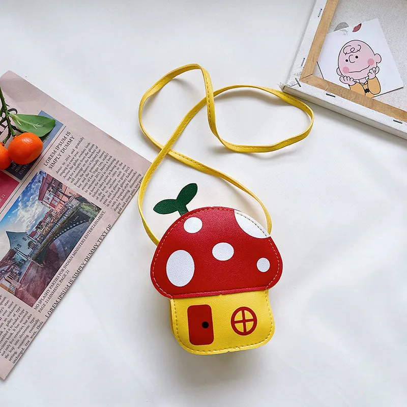 Mushroom House Coin Purse Shoulder Kindergarten Cartoon Bag Baby Wholesale Accessories