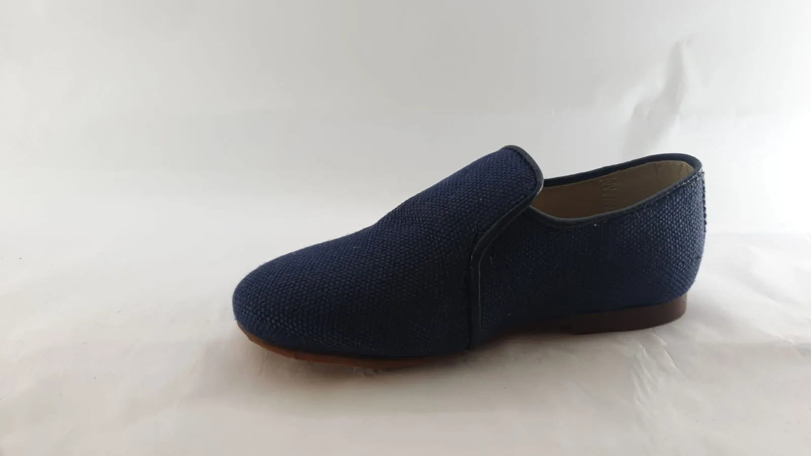 Papanatas Eli Blue Linen Smoking Loafer