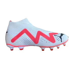 Puma men's laceless football boot Future Match   LL FG/AG 107366 01 white-black-orchid