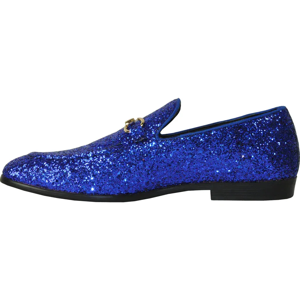 "Bravo" Blue Glitter Tuxedo & Prom Shoes