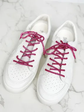 Rhinestone Shoe Laces - Pink