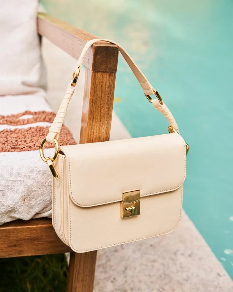 Sammy Vegan Recycled Grain Crossbody | Cream