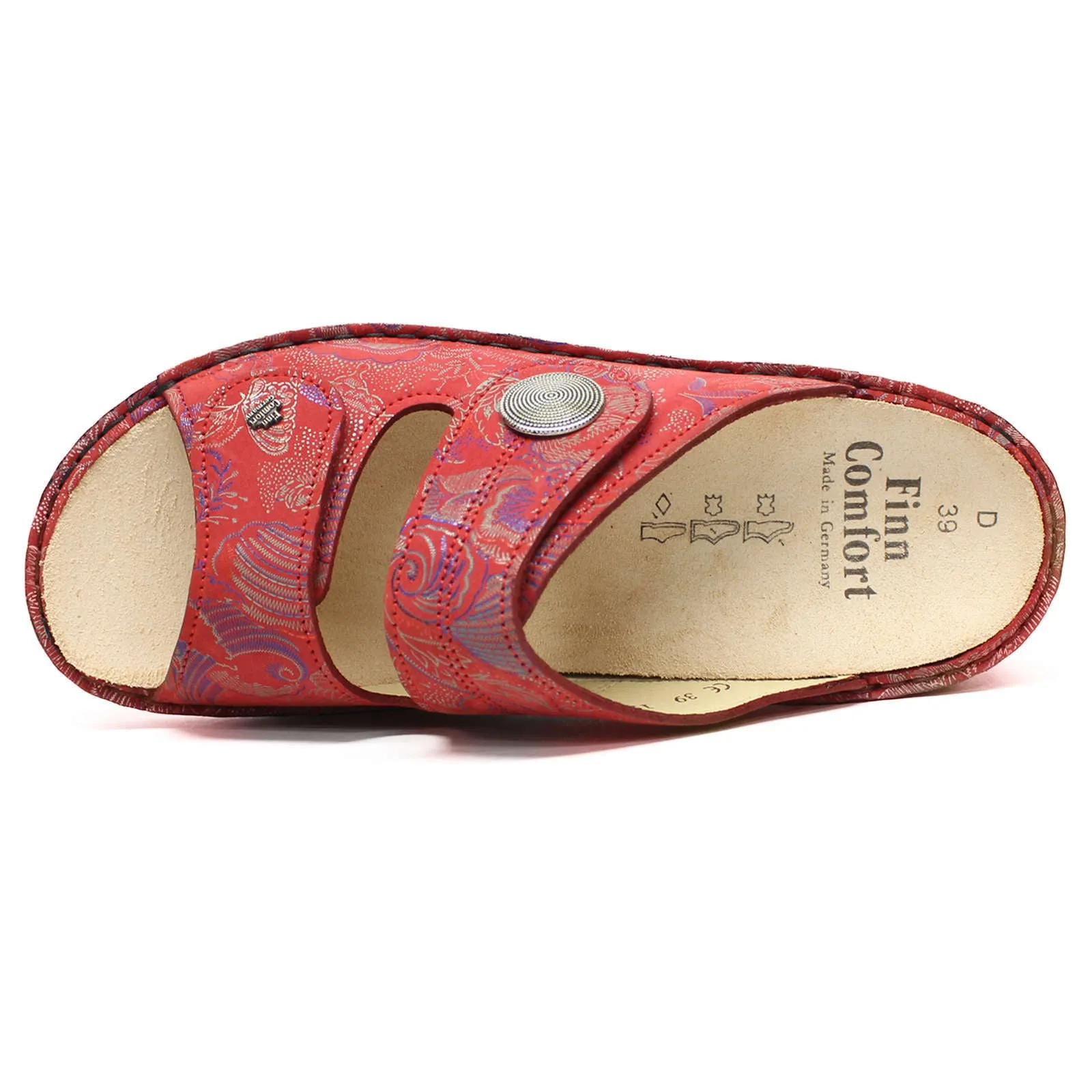 Sansibar Patterned Leather Women's Slip-On Sandals