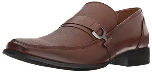 STEVE MADDEN MEN'S SANTER SLIP-ON LOAFER, TAN LEATHER, 13 M US