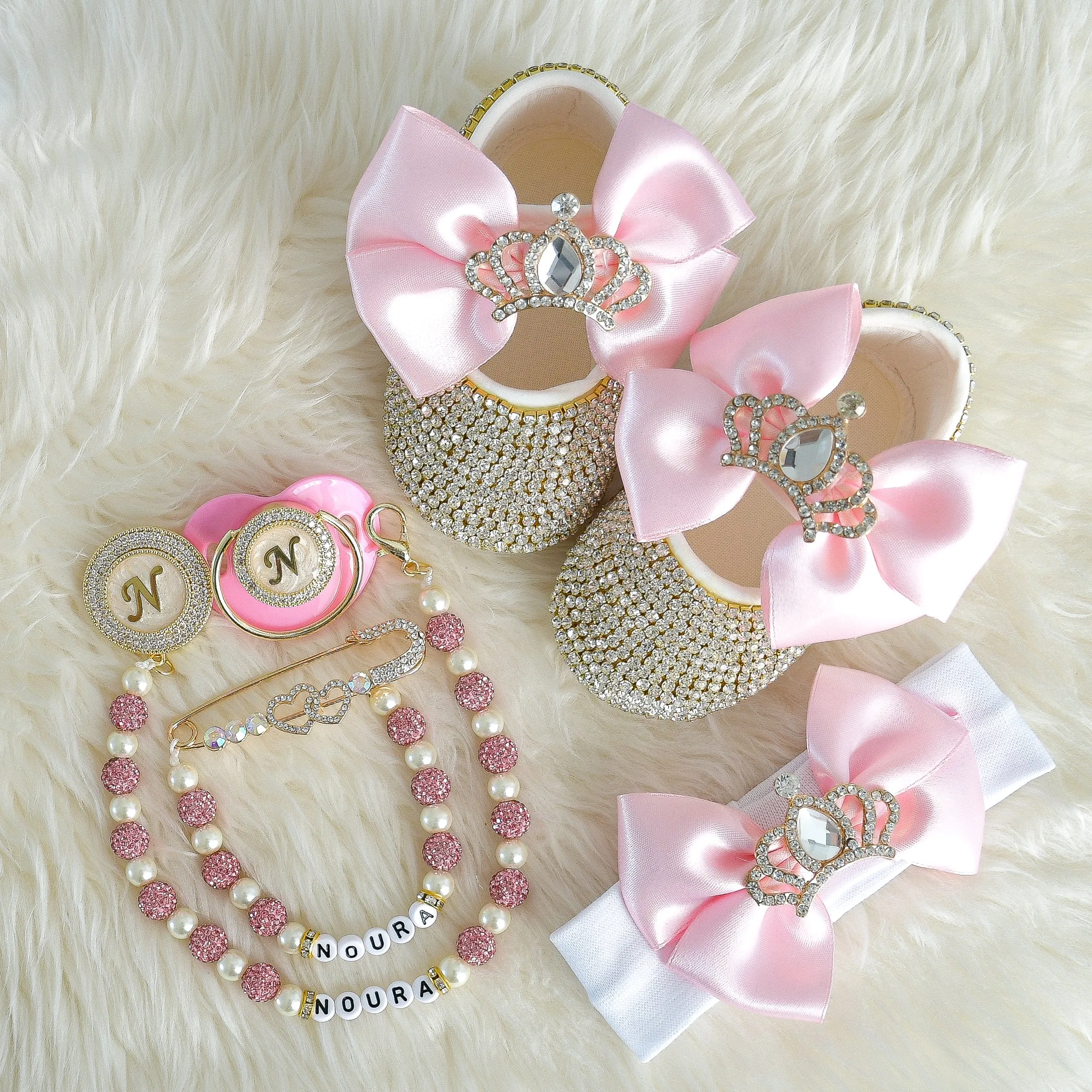 Swarovski Crystal Baby Shoes Gift Set