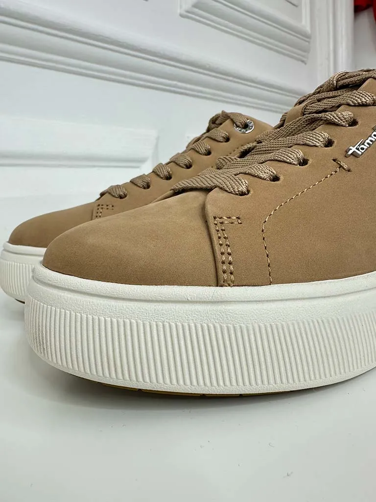 Tamaris Suede Trainers - Camel