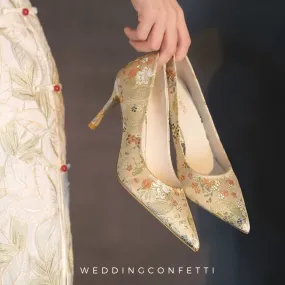 The Yuan Oriental Floral Heels