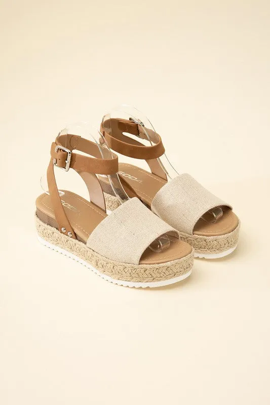 TOPIC ESPADRILLE ANKLE STRAP SANDALS