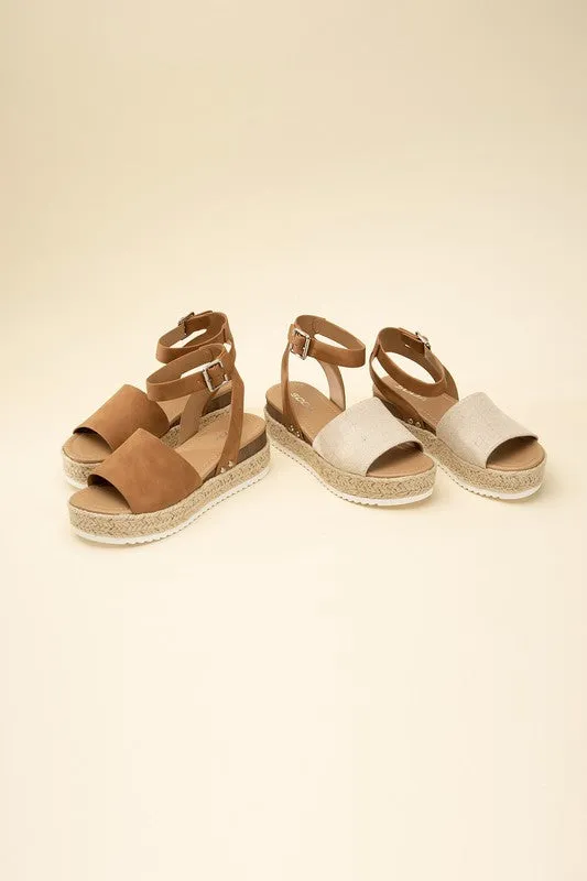 TOPIC ESPADRILLE ANKLE STRAP SANDALS