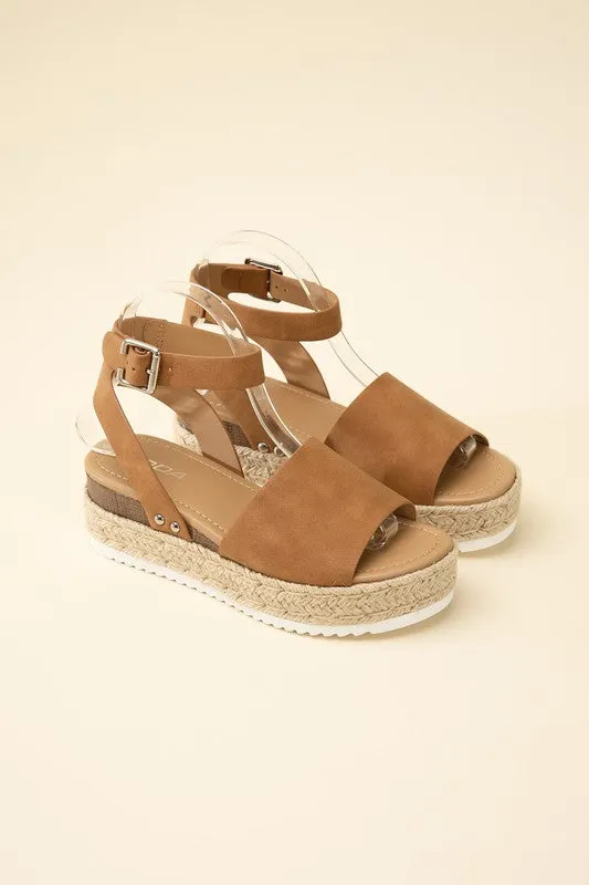 TOPIC ESPADRILLE ANKLE STRAP SANDALS