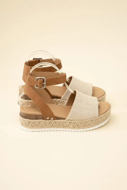 TOPIC ESPADRILLE ANKLE STRAP SANDALS