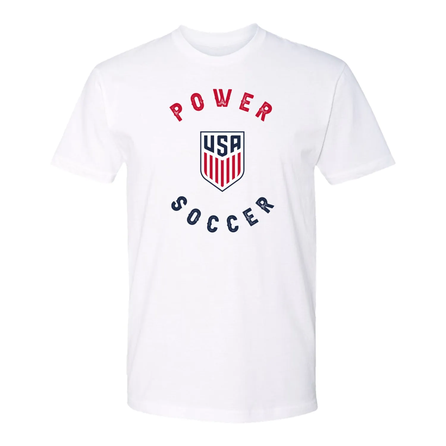 U.S. Co-Ed Power Soccer White Tee