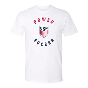 U.S. Co-Ed Power Soccer White Tee