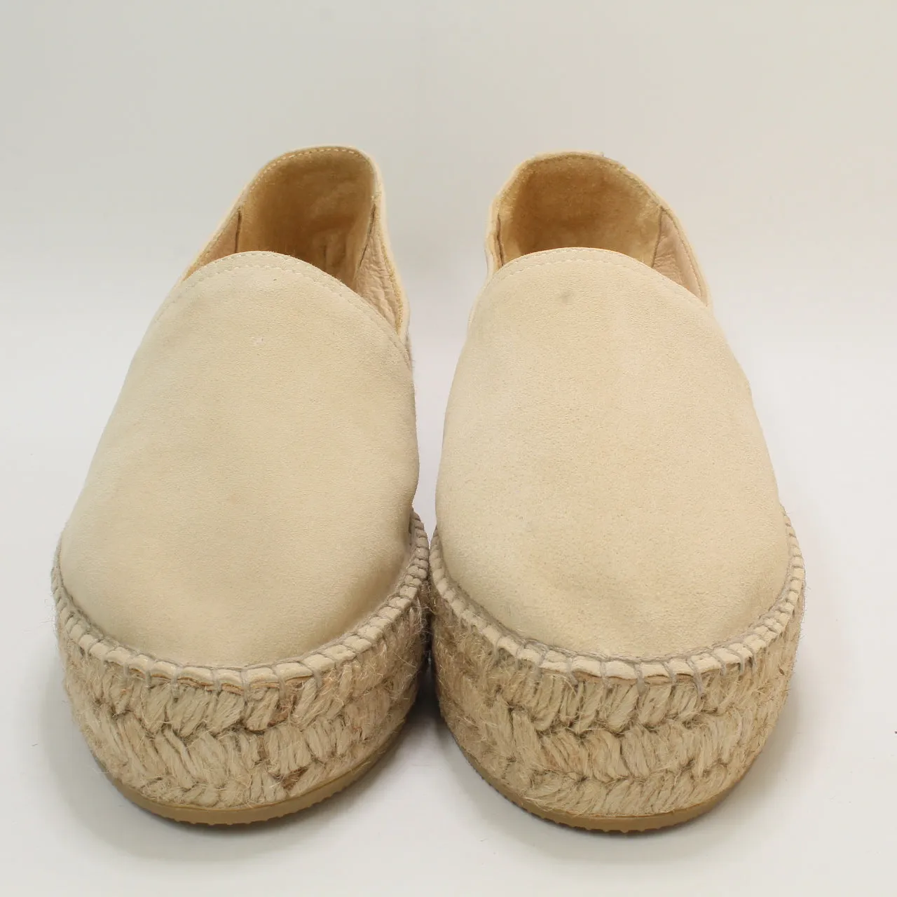 Womens Gaimo For Office Platform Espadrille Cream Suede Uk Size 8